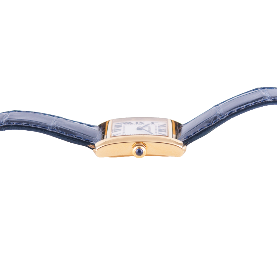 Cartier Tank Francaise Damenuhr
in 750 Gelbgold mit Quarzwerk.&nbsp;
Zifferblatt weiß-römisch.