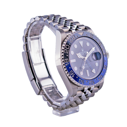 Rolex Oyster Perpetual GMT-Master 2 "Batman" Armbanduhr
in Edelstahl mit Automatikwerk.
Keramik Lünette blau-schwarz.