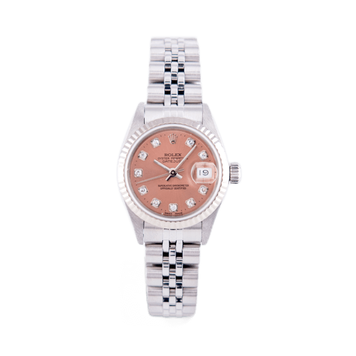 Rolex Vintage Oyster Perpetual Lady Datejust Damenuhr
in Edelstahl mit Weißgoldlünette