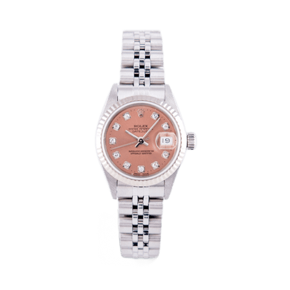 Rolex Vintage Oyster Perpetual Lady Datejust Damenuhr
in Edelstahl mit Weißgoldlünette