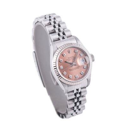 Rolex Vintage Oyster Perpetual Lady Datejust Damenuhr
in Edelstahl mit Weißgoldlünette