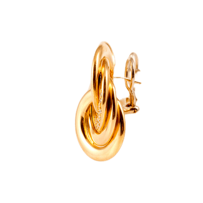 Clip-Ohrstecker mit Diamanten 750 Gelbgold 
