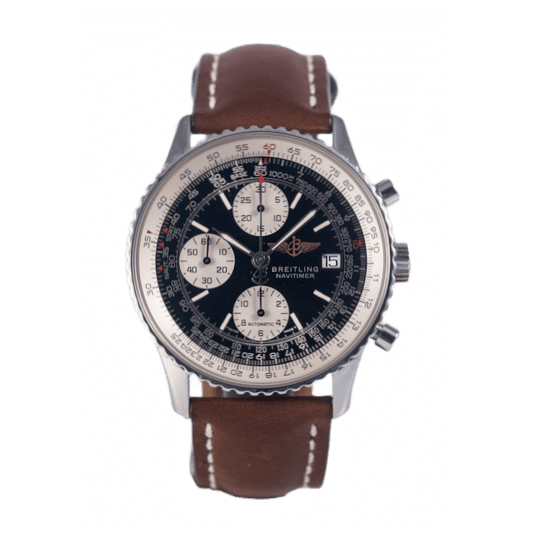 Breitling Old Navitimer Chronograph Armbanduhr in Edelstahl mit Automatikwerk