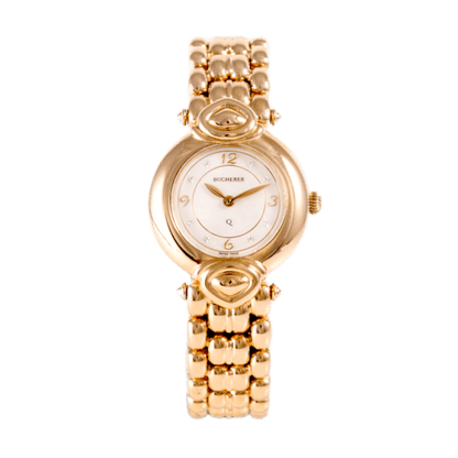 Bucherer Paradiso Armbanduhr in 750 Gold mit Quarzwerk