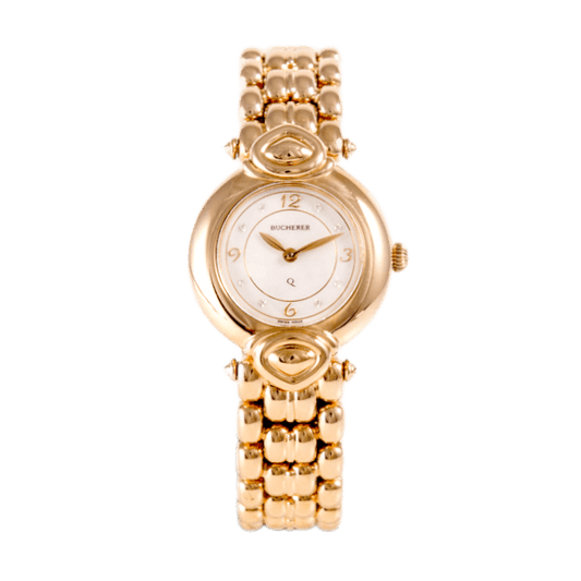 Bucherer Paradiso Armbanduhr in 750 Gold mit Quarzwerk