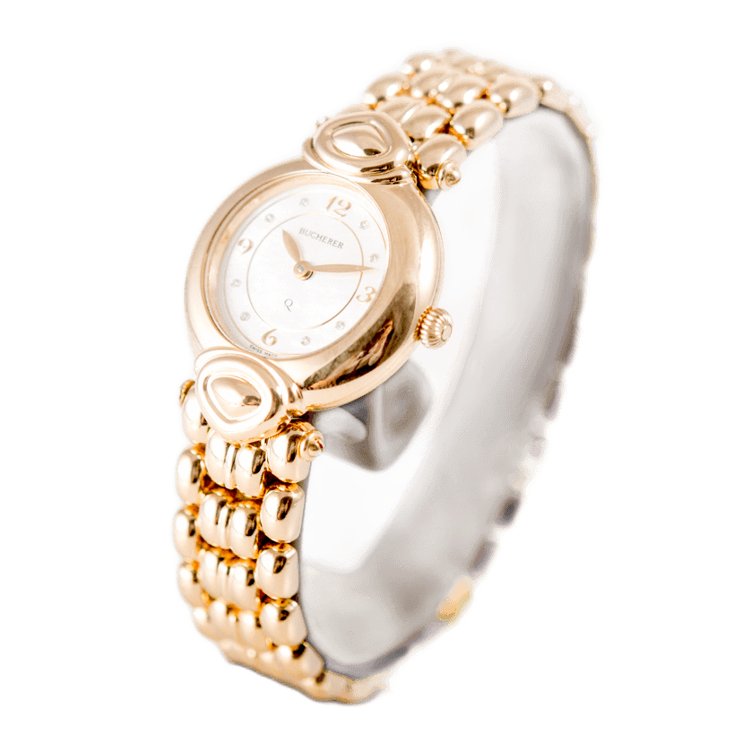Bucherer Paradiso Armbanduhr in 750 Gold mit Quarzwerk.Bucherer Paradiso Armbanduhr in 750 Gold mit Quarzwerk