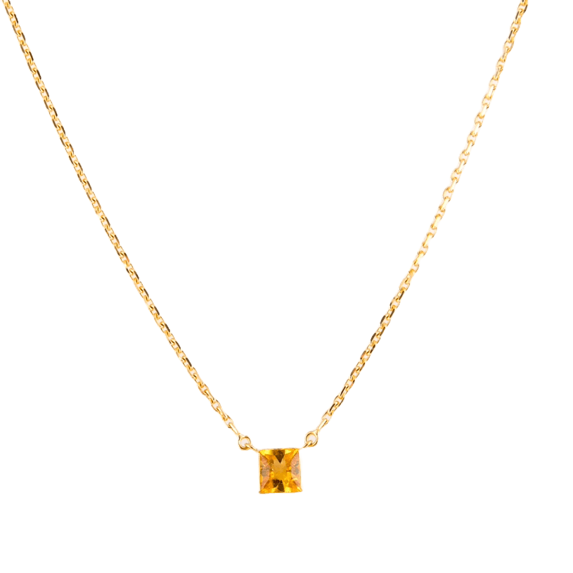 Cartier Collier in 750 Gelbgold mit Citrin