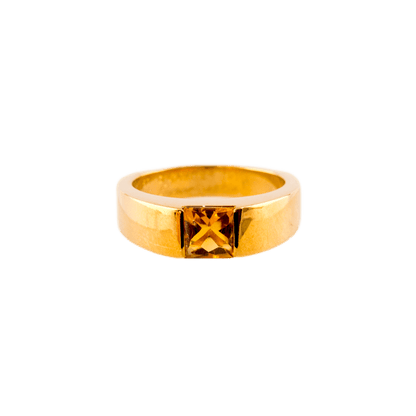 Cartier Ring in 750 Gelbgold mit einem Citrin