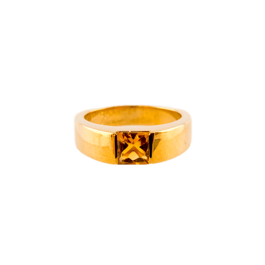 Cartier Ring in 750 Gelbgold mit einem Citrin