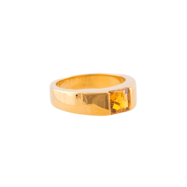 Cartier Ring in 750 Gelbgold mit einem Citrin