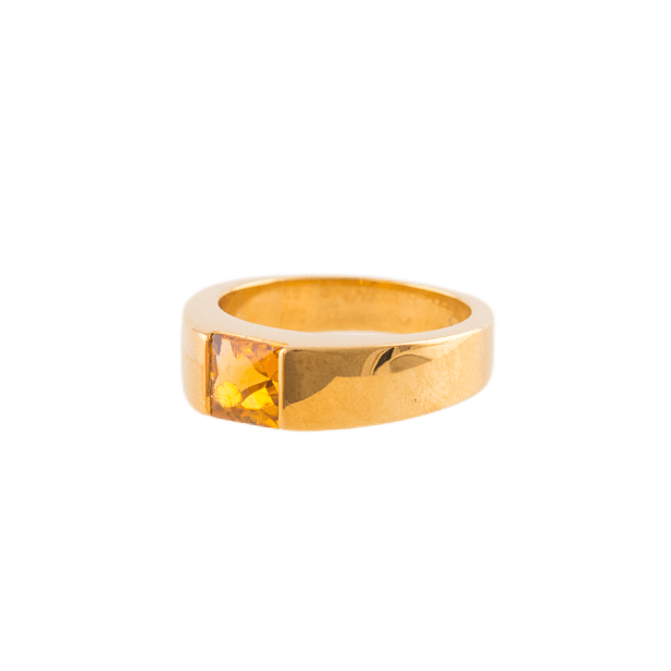 Cartier Ring in 750 Gelbgold mit einem Citrin