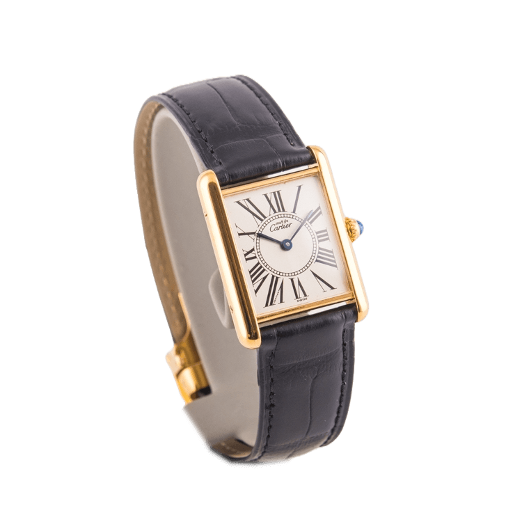 Cartier Tank Vermeil Armbanduhr mit Quarzwerk