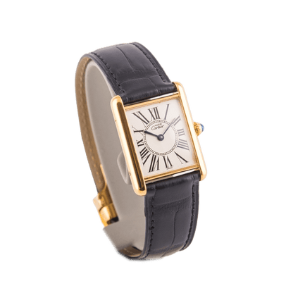 Cartier Tank Vermeil Armbanduhr mit Quarzwerk