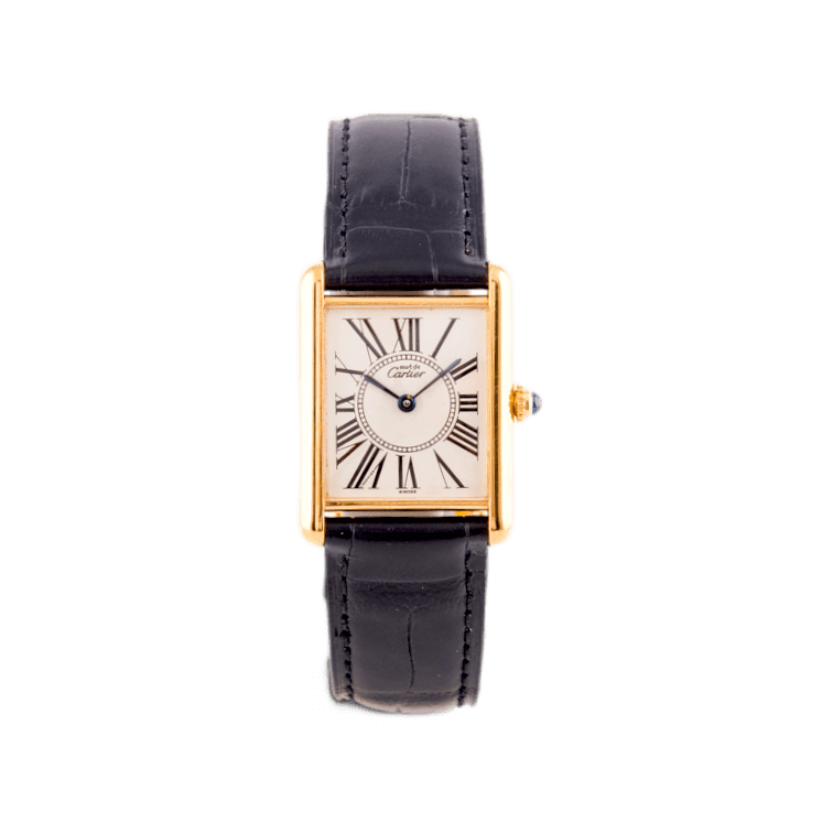 Cartier Tank Vermeil Armbanduhr mit Quarzwerk