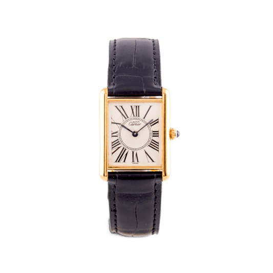 Cartier Tank Vermeil Armbanduhr mit Quarzwerk