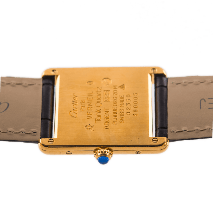 Cartier Tank Vermeil Armbanduhr mit Quarzwerk