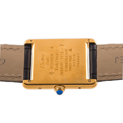 Cartier Tank Vermeil Armbanduhr mit Quarzwerk