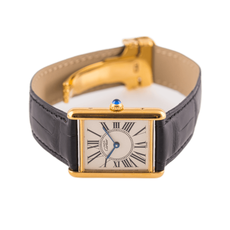 Cartier Tank Vermeil Armbanduhr mit Quarzwerk