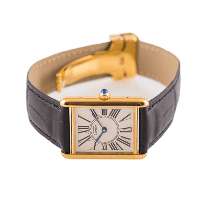 Cartier Tank Vermeil Armbanduhr mit Quarzwerk