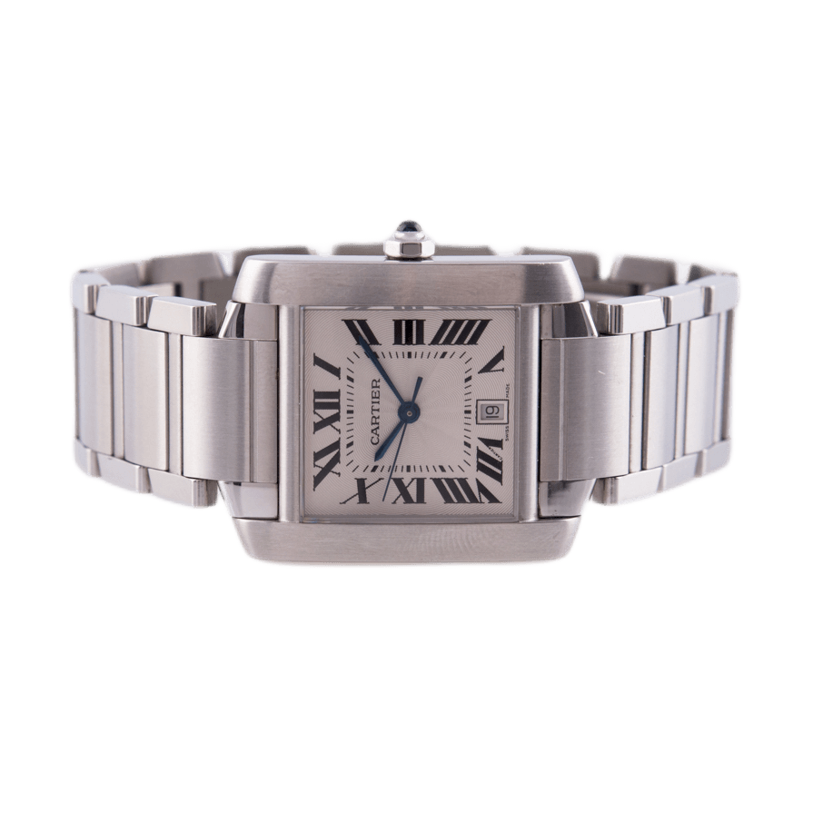 Cartier Tank Francaise Armbanduhr in Edelstahl mit Automatikwerk