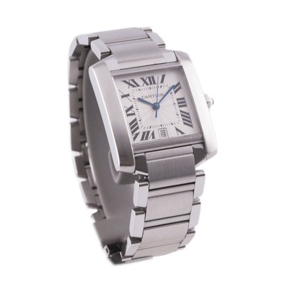 Cartier Tank Francaise Armbanduhr in Edelstahl mit Automatikwerk