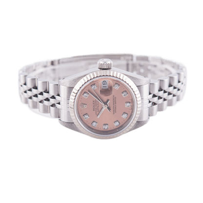 Rolex Vintage Oyster Perpetual Lady Datejust Damenuhr
in Edelstahl mit Weißgoldlünette