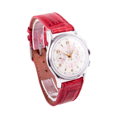 Evilard Suisse Vintage Chronograph Armbanduhr in Edelstahl,&nbsp;
ca. 1960er Jahre