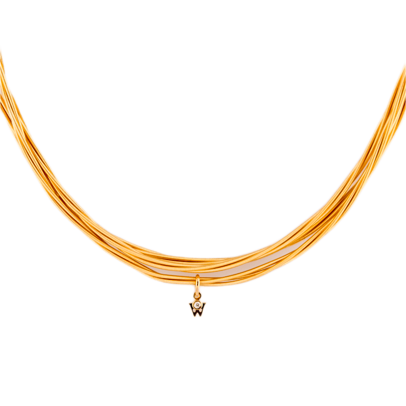 Wellendorff Collier Zartes Glück in 750 Gelbgold.