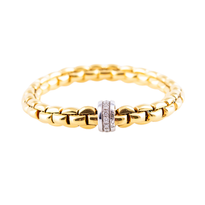 Fope Eka Armband in 750 Gelb- und Weißgold