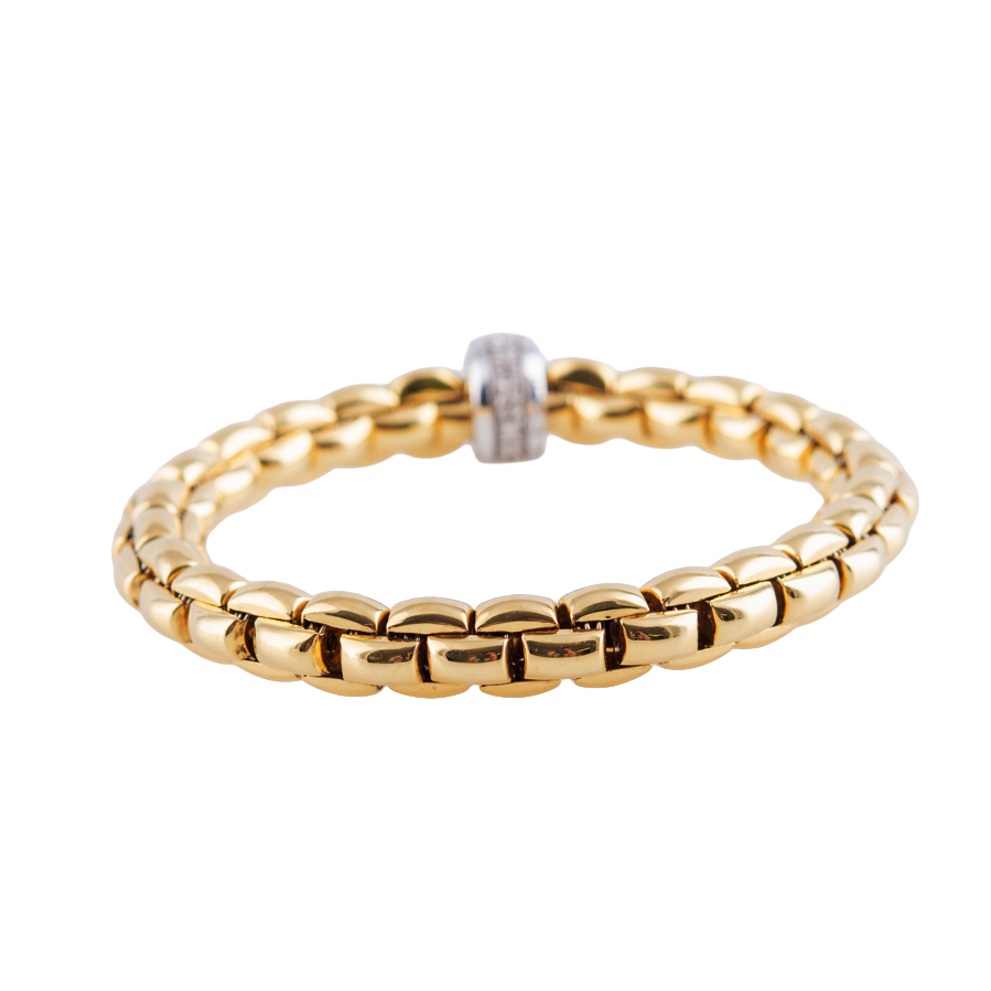 Fope Eka Armband in 750 Gelb- und Weißgold