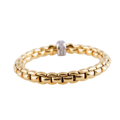 Fope Eka Armband in 750 Gelb- und Weißgold