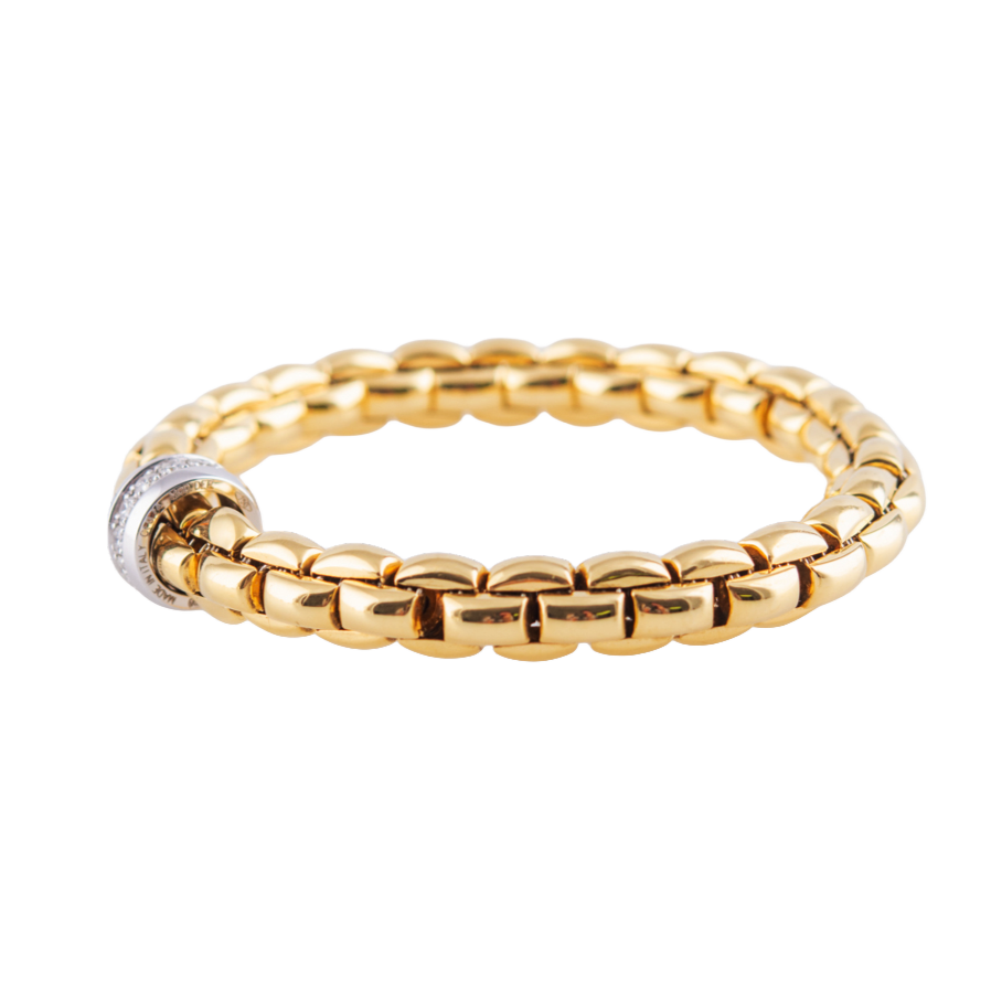 Fope Eka Armband in 750 Gelb- und Weißgold
