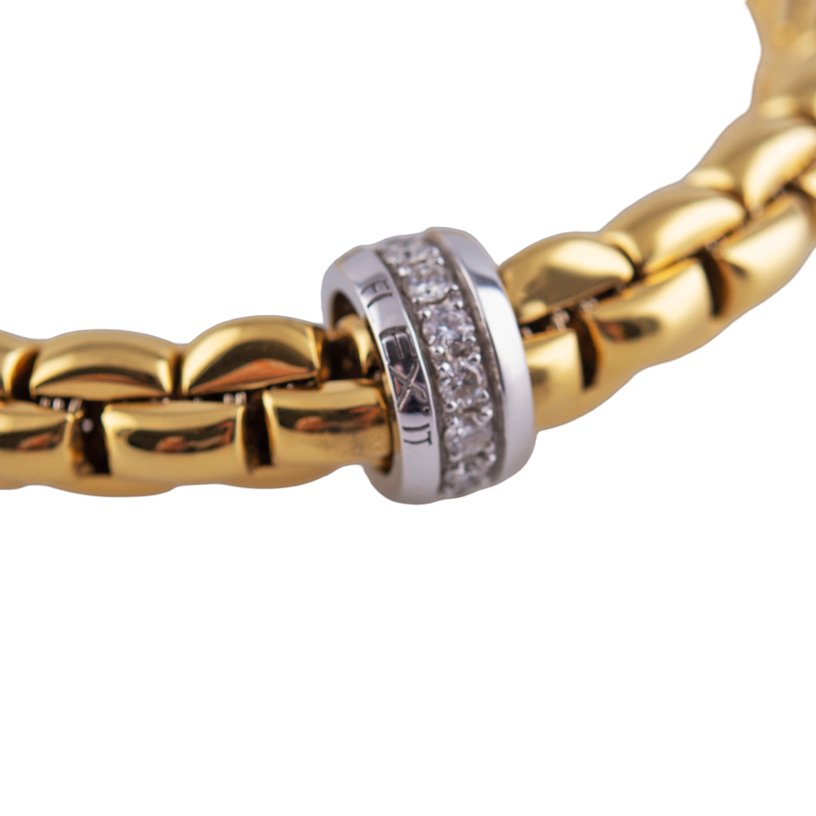 Fope Eka Armband in 750 Gelb- und Weißgold