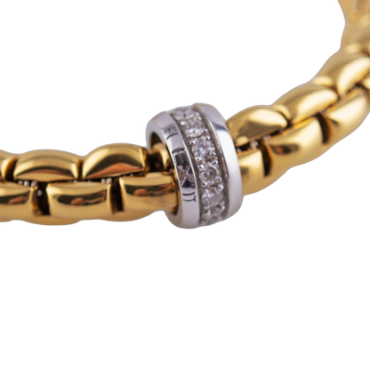 Fope Eka Armband in 750 Gelb- und Weißgold