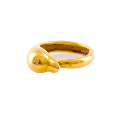 Ilias Lalaounis Ring in 750 Gelbgold, "Entenkopf"