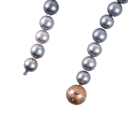 Tahiti Perlenkette mit Diamanten