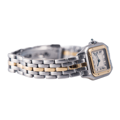 Cartier Panthère Damenuhr in Edelstahl/Gold mit Quarz-Werk.