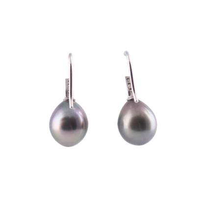 OHRHÄNGER GRAUE PERLEN