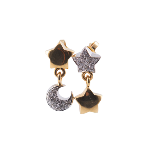 OHRHÄNGER MOND & STERNE