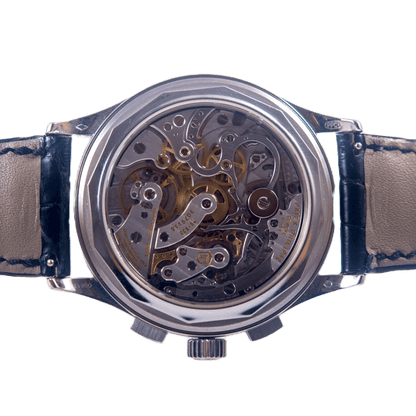 Patek Philippe Complications Chronograph Armbanduhr in 950 Platin mit Handaufzugwerk