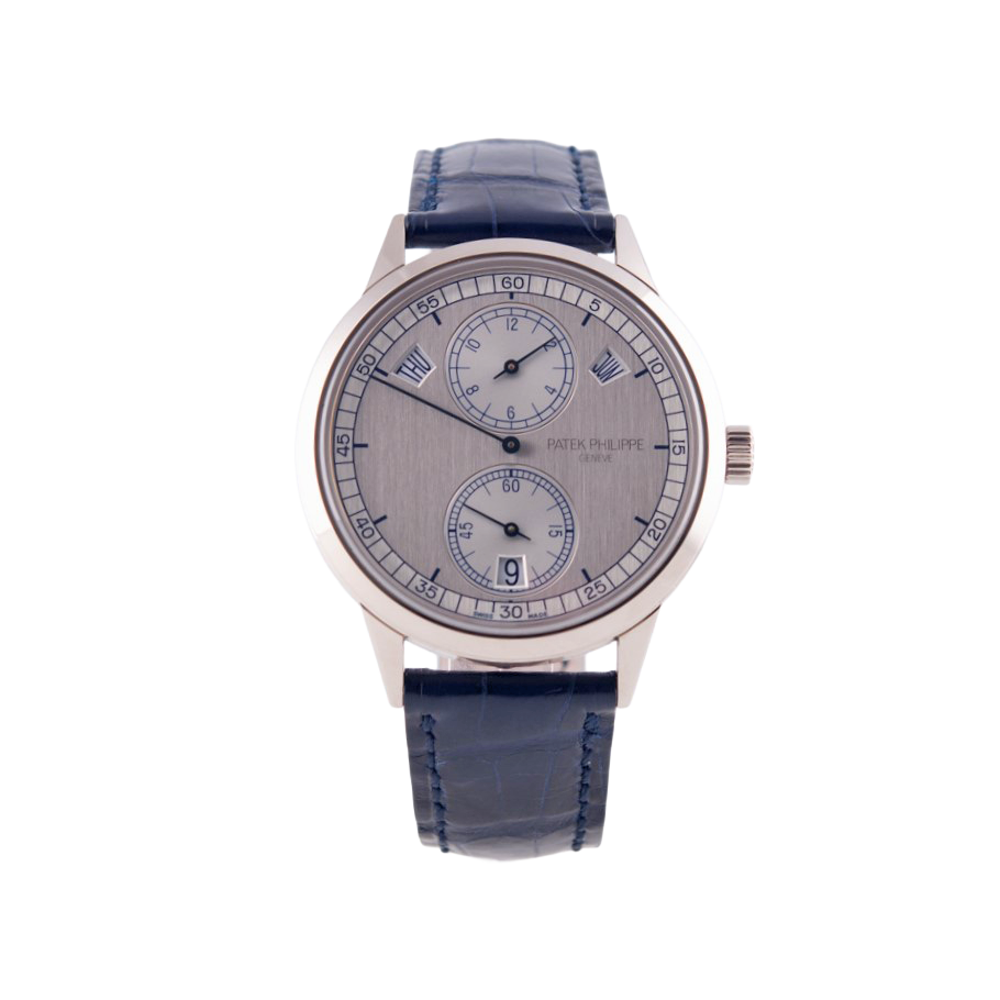 Patek Philippe Complications Jahreskalender Regulateur Armbanduhr
in 750 Weißgold mit Automatikwerk