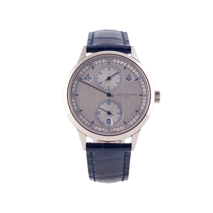 Patek Philippe Complications Jahreskalender Regulateur Armbanduhr
in 750 Weißgold mit Automatikwerk