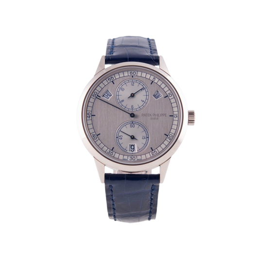 Patek Philippe Complications Jahreskalender Regulateur Armbanduhr
in 750 Weißgold mit Automatikwerk