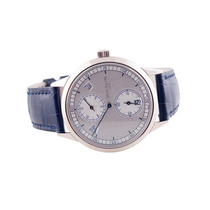 Patek Philippe Complications Jahreskalender Regulateur Armbanduhr
in 750 Weißgold mit Automatikwerk