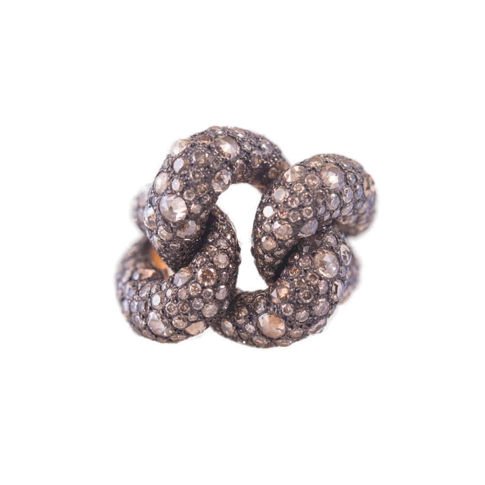 Pomellato Catene Ring mit Diamanten in 750 Roségold