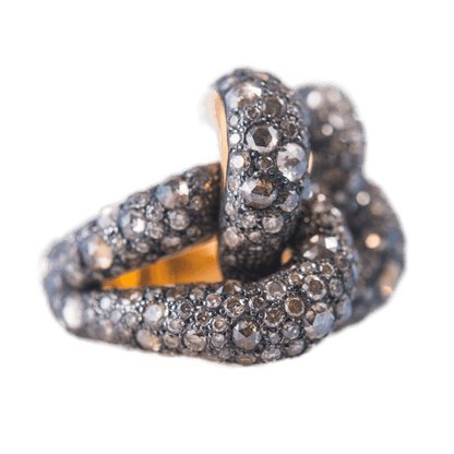 Pomellato Catene Ring mit Diamanten in 750 Roségold