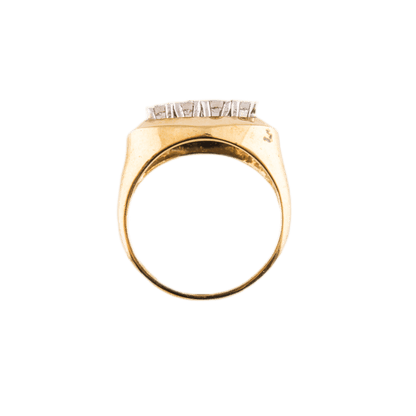 Ring in 585 Gelbgold mit vier Brillanten