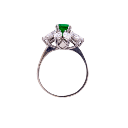 Ring in 750 Weißgold mit einem Smaragd ca. 1,5ct