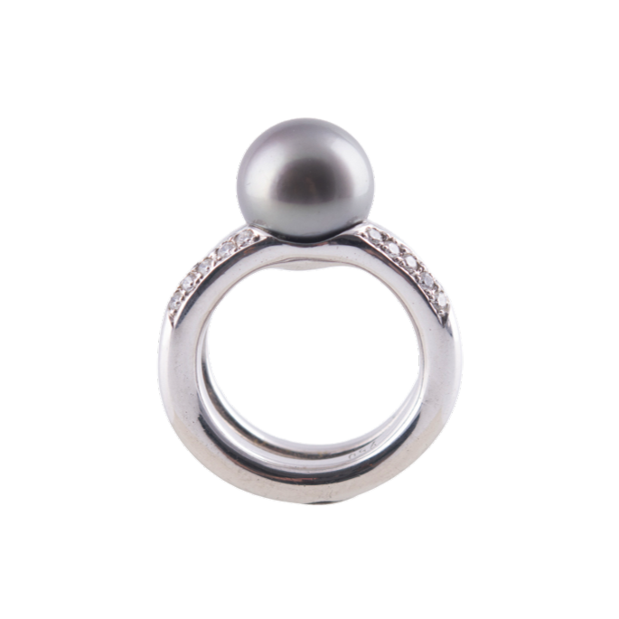 RING GRAUE PERLE