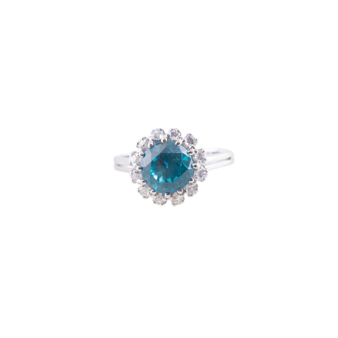 RING BLAUER ZIRKON
